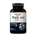 NatureBell Omega-3 Visolie - 180 Softgels - Ondersteuning voor Joint, Brain & Heart Health* - met EPA & DHA - Geen Burps of Fishy Aftersmaak - Non-GMO & Mercury-Free Formula - Citroensmaak