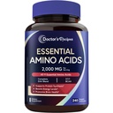Doctor's Recipes Essential Amino Acids Supplement, All 9 Essential Amino Acids (EAA), BCAA 2:1:1, 240 Veggie Capsules