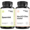 Spearmint + Myo & D Chiro Inositol | Organic Spearmint Capsules & Myo & D-Chiro Inositol Bundle Supplement | Hormonal Balance & Healthy Ovarian Function Support for Women | 30 Day Supply