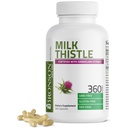 Bronson Milk Thistle Silymarin Marianum & Dandelion Root Liver Health Support, Antioxidant Ondersteuning, Detox, 360 Capsules
