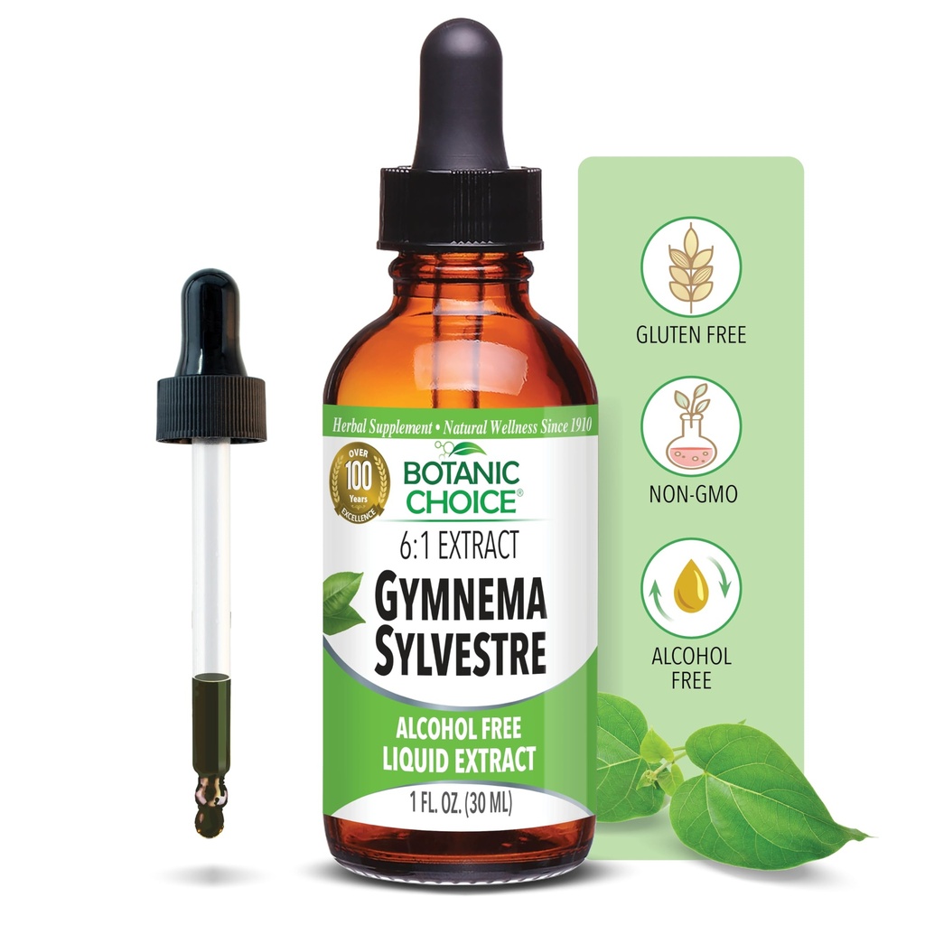 Gymnema Sylvestre-Liquid Extract, Alcoholvrij, Glutenvrij, Non-GMO, Dropper, Fles- 1 oz