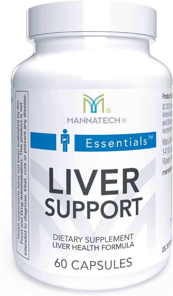 Mannatech leversupplement met Inositol, Dandelion Root, Licorice Root, Milk Thistle, Turmeric Extract & Aloë Vera Extract - Leverreiniging voor gezondere leverfunctie - Leverondersteuning 60 capsules