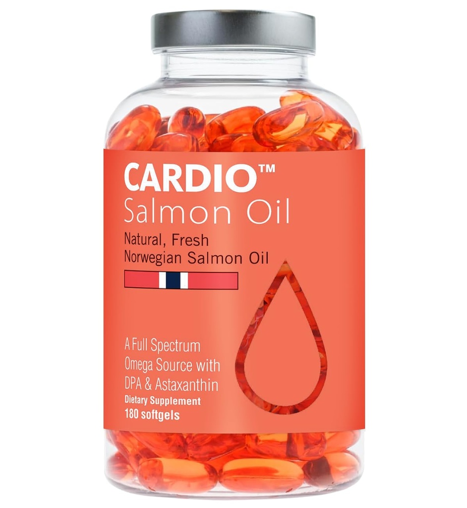 Omega 3 Visolie met hoge sterkte - 1000mg, Noorse zalm Olie met EPA & DHA, geen burping of afdronk, Omega 3 vetzuren supplement voor oog, hersenen en hart, triglyceride vorm - 180 capsules