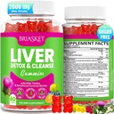 Liver Detox Cleanse & Repair, 2000 mg Milk Thistle Liver Detox, Lever Ondersteuning Supplement met Glutathion, Dandelion Root, Kurkuma & Artichoke, 23-in-1Herbal voor lever & Gut Health, Vegan, 60 Gummies