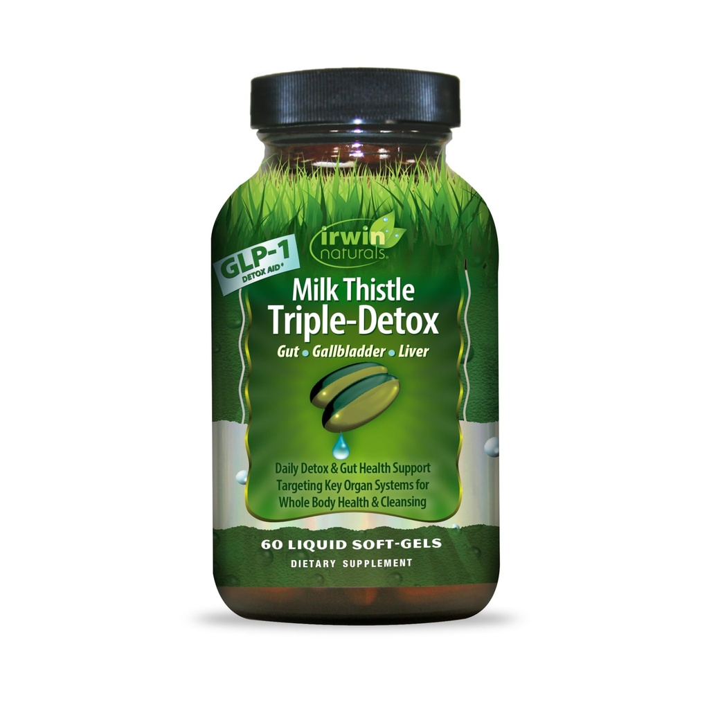 Irwin Naturals Melkdistel Triple-Detox Geavanceerde Lever & Detox Ondersteuning, 60 Liquid Softgels