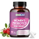 Probiotica voor vrouwen Digestieve Gezondheid, 70 miljard CFU Womens Probiotica met Digestieve Enzymen & Prebiotica & Cranberry voor Gut, Immune & Urinaire Tract Balance, Vertraagde Release, 90 Veggie Capsules