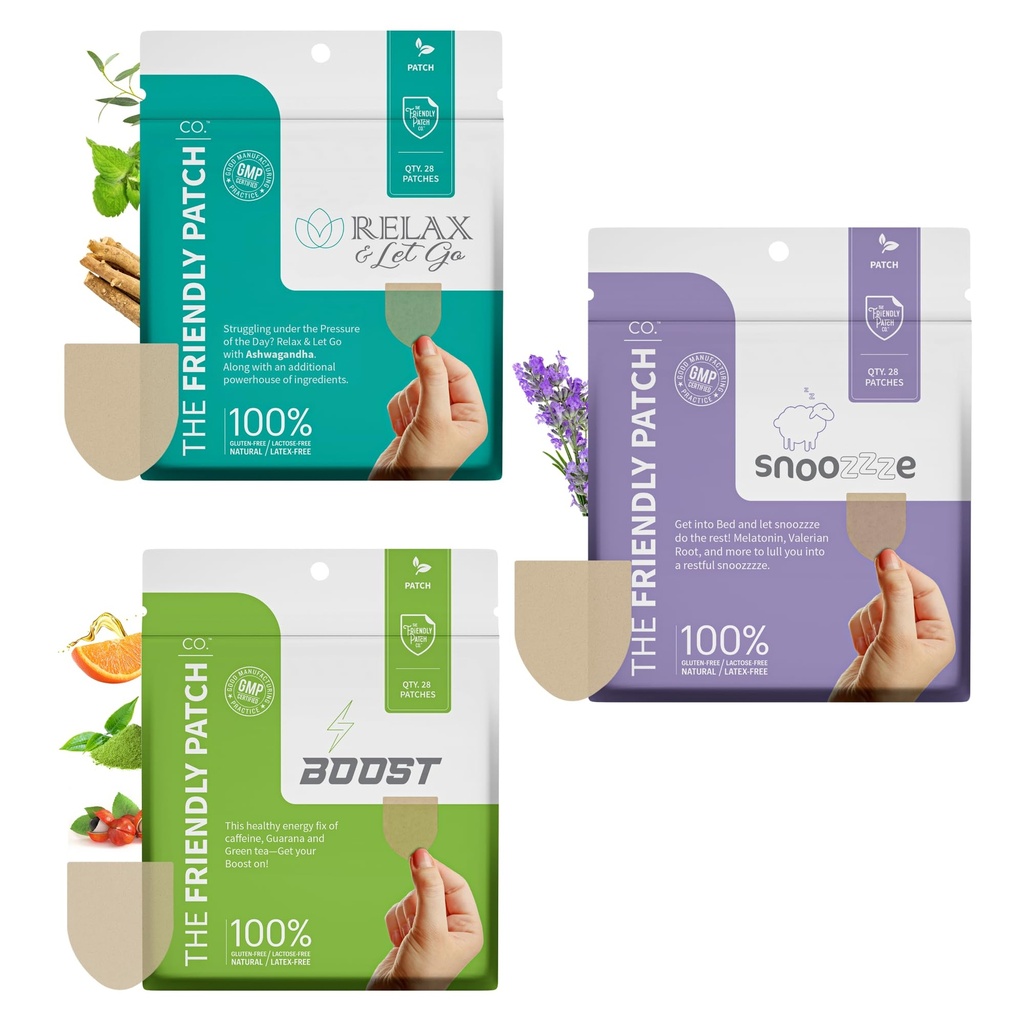 84 Days of Sleep Patches, Sleep aid + Relax&Let Go Patch, Calming Mood Patches, Boost Energy Patches, Ashwagandha, melatonin, GABA Wellness Patches Travel Essentials Plant Powered Health Supplements