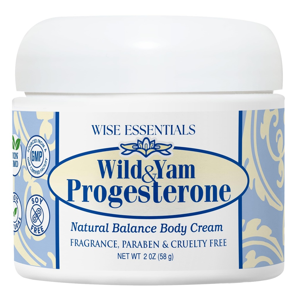 Wild Yam Progesterone Cream with Phytoestrogens Wild Yam and Chaste Tree Berry for Hormone Balance Peri Menopause and Menopausal Hot Flashes