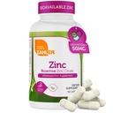 Zahler Zink 50mg, Ondersteunt Immune en Antioxidant Bescherming, Gecertificeerde Kosher, 90 Capsules