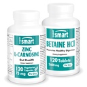 Supersmart - Zink L-Carnosine + Betaine HCl Bundle (Gastric Health) 