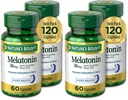 Nature's Bounty Melatonine, bevordert ontspanning en slaap gezondheid, 10 mg, capsules, 60 Ct (verpakking van 4)