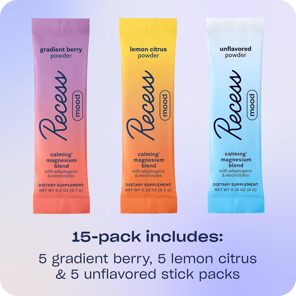 Recess Mood Drink Mix Poeder Sampler Pack 15ct Box