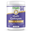 Orgain 20g Hydrolyzed Multi Collagen Peptides Powder, Unflavored, 15oz