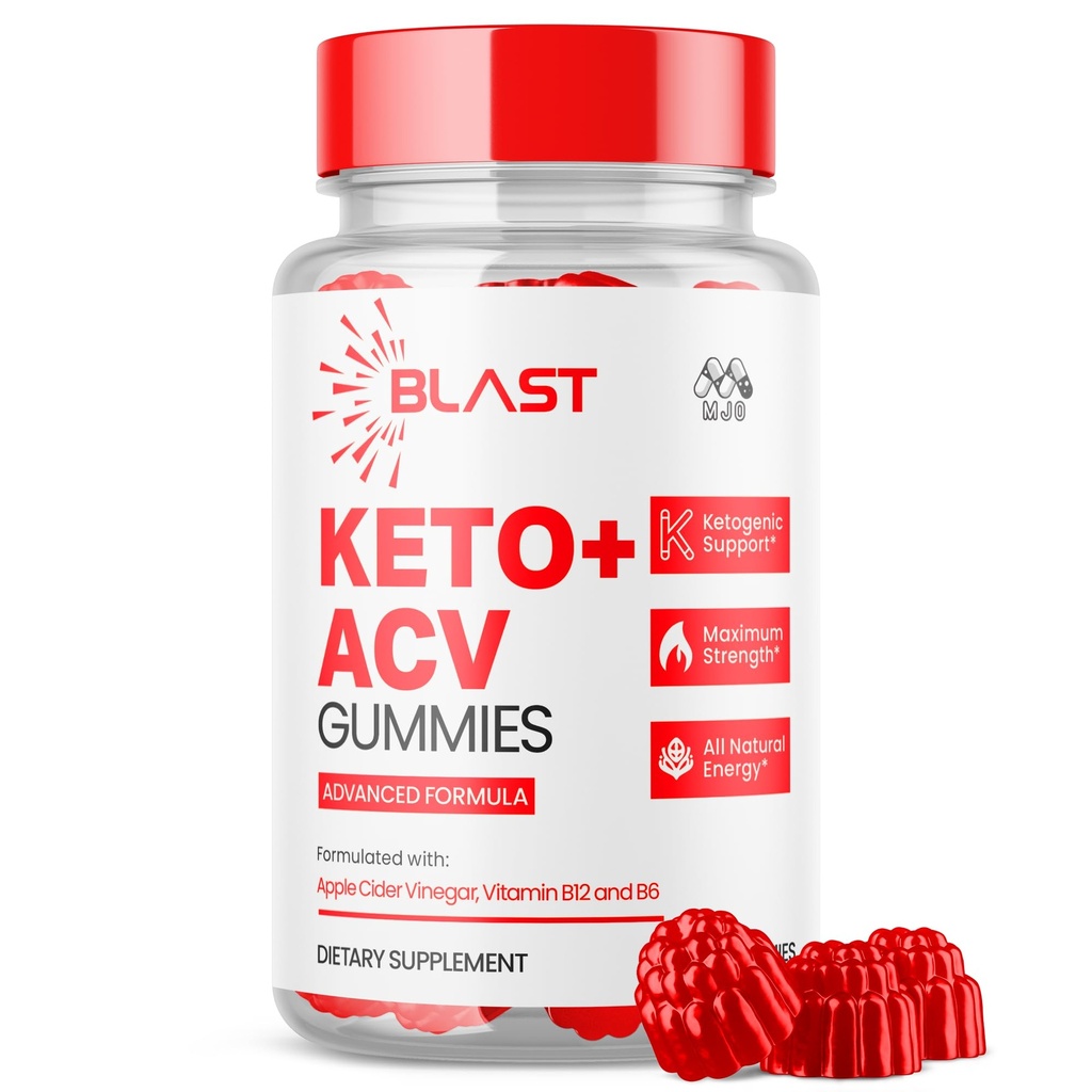 Blast Keto ACV Gummies, Blast ACV Keto Gummys Advanced 1000MG Chewable Vitamin Supplement - All Natural ACV Formula for Energy and Fitness Max Strength Formula Pomegranate Vitamin B12 (60 Gummies)
