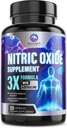 Extra Strength Nitric Oxide Booster - 3X Strength L-Arginine, Citrulline, & Beta Alanine - Premium Nitric Booster Natural Energy, Muscle & Heart Support, Bottled in USA for Men & Women - 120 Capsules