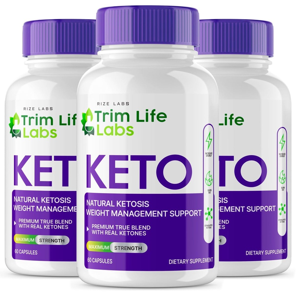 rize labs - - Trim Life Labs Keto Capsules - gewichtsverlies pillen - ondersteuning maximale sterkte formule, Keto+ACV supplement (180 capsules)