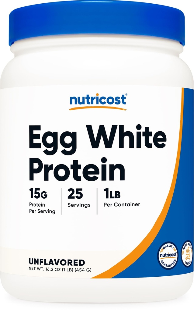 Nutricost Egg White Protein Powder 1lb (Unflavored) - Non-GMO, Glutenvrij