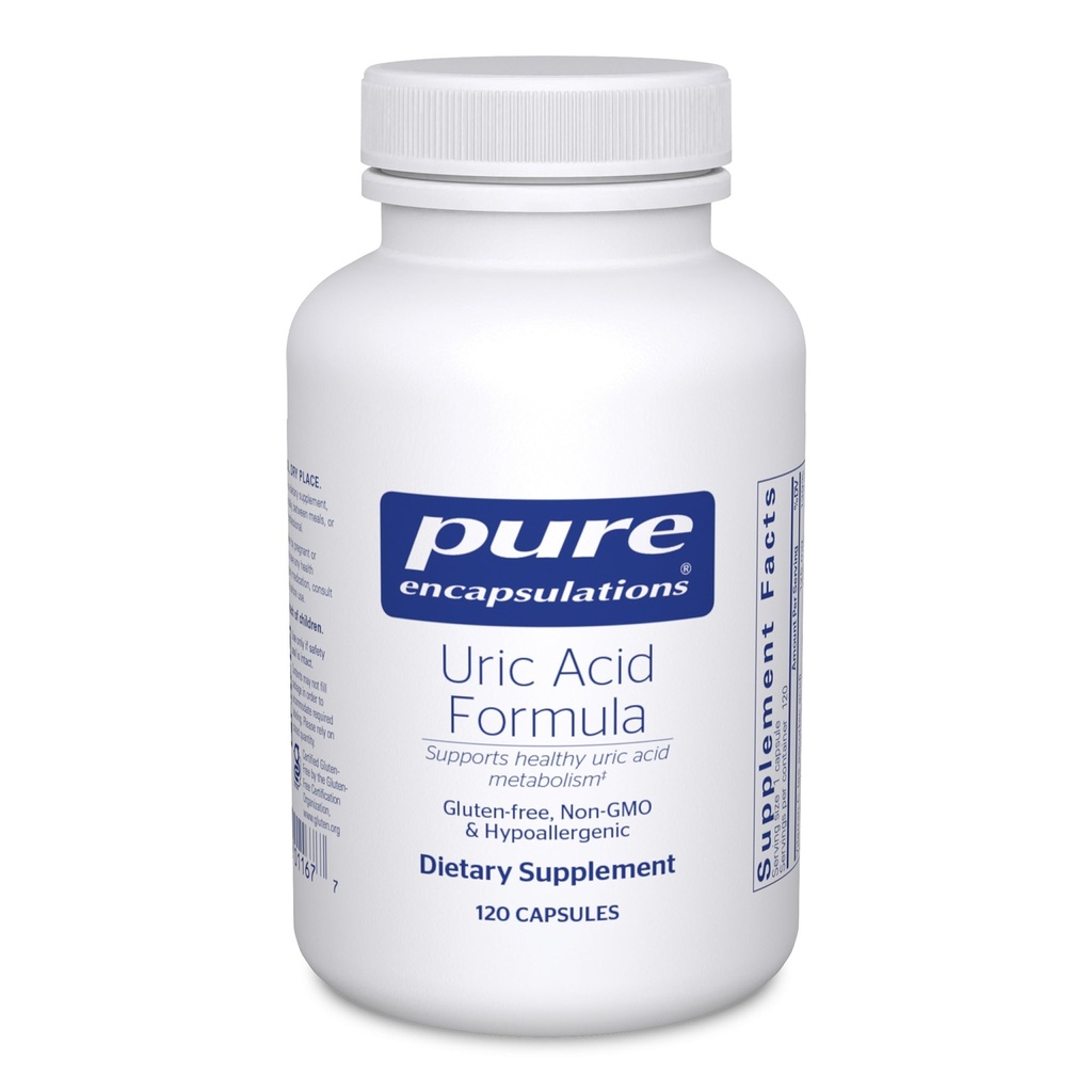 Pure Encapsulations - Uric Acid Formula - Hypoallergenic Supplement with Vitamins and Herbal Extracts to Support Healthy Uric Acid Metabolism - 120 Capsules