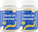 Bovine Colostrum Supplement Gummies - met 60% Hoogste IgG, Lactoferrine, Probiotica en Prebiotica voor volwassenen en kinderen, Vanille smaak & Sugar Free, 2 Pack