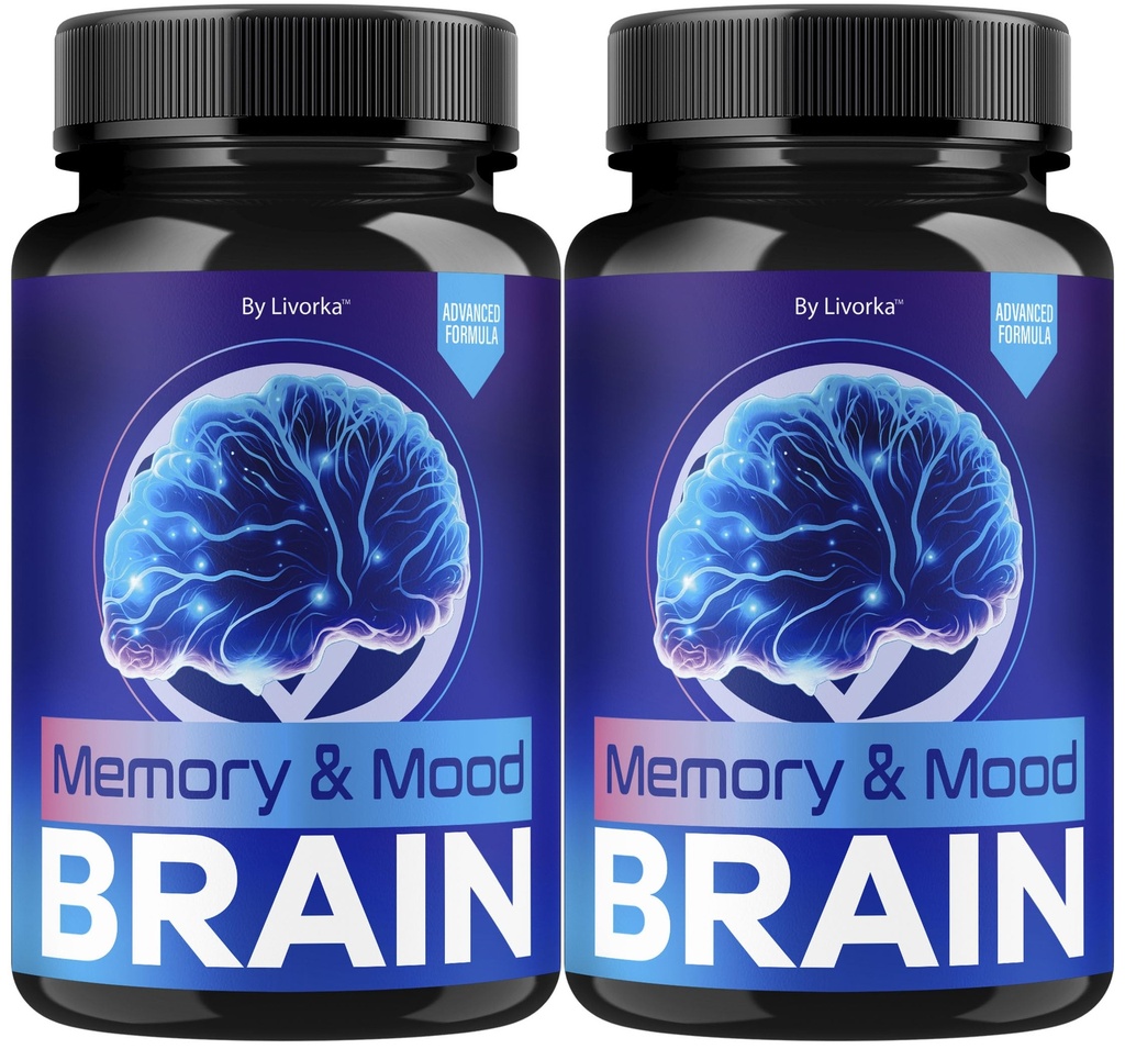 (2 Pack) Memory Mood and Brain Capsules - Officiële dagelijkse ondersteuning Brain Health Supplement Pillen Advanced Formula, Memory & Mood Brain & Memory Focus Reviews, 120 Capsules for 2 Months
