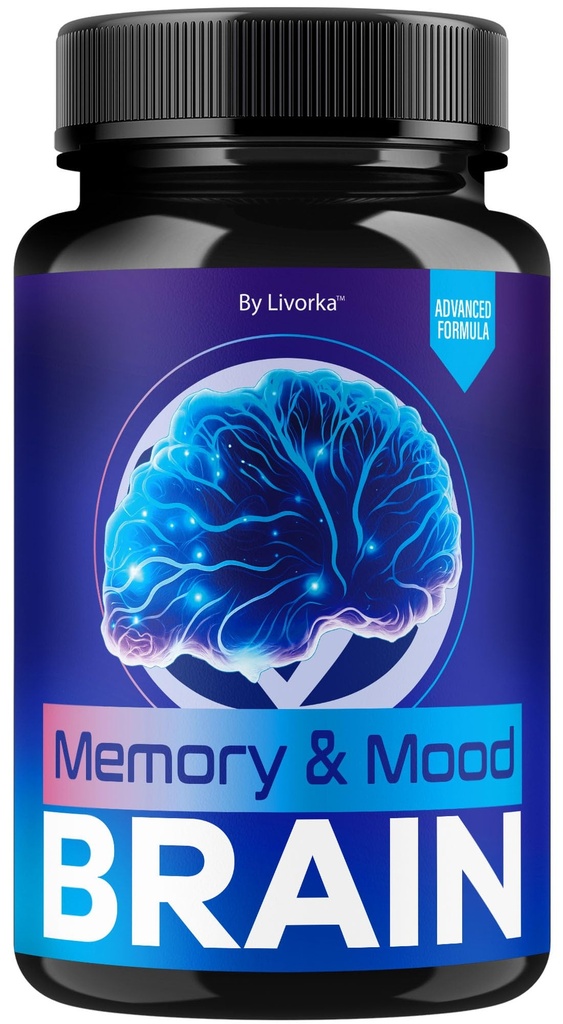 Memory Mood and Brain Capsules - Official Daily Support Brain Health Supplement Pills Advanced Formula, Memory & Mood Brain & Memory Focus Reviews, 60 Capsules for 1 Month