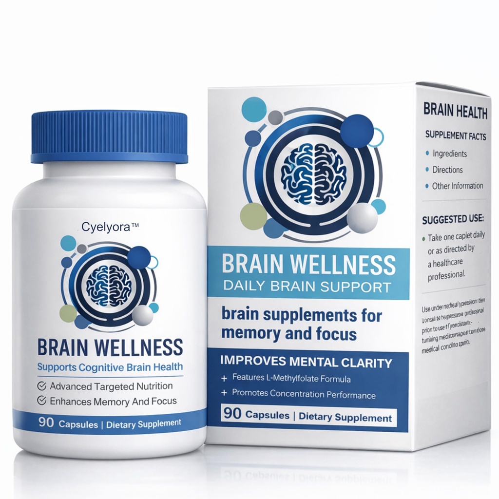 Hersensupplementen voor Geheugen en Focus, natuurlijke kruidenformule, helderheid en cognitieve verbetering voor mannen en vrouwen 90 capsules