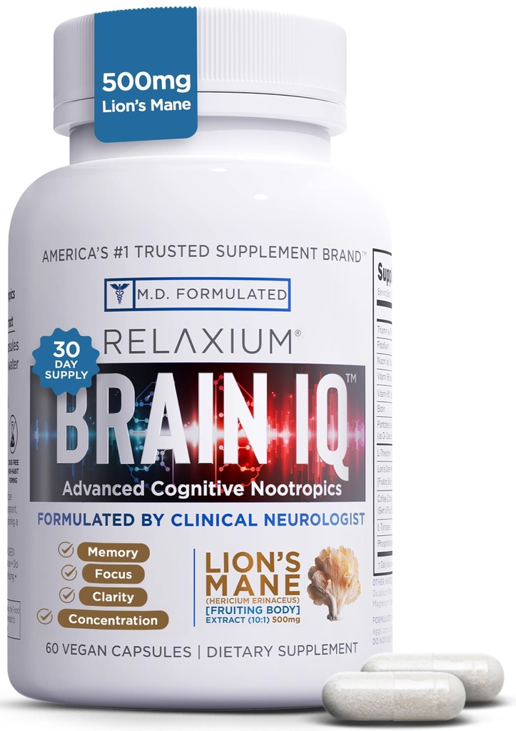 Relaxium BrainIQ Nootropic Brain Supplementen 