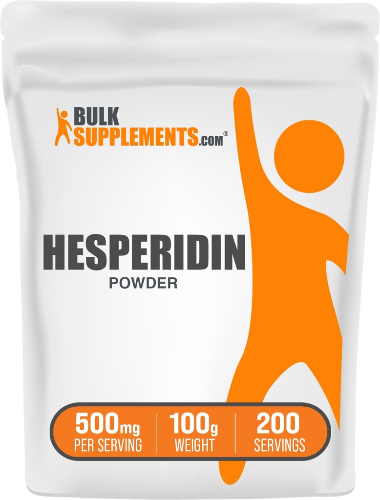 BulkSupplements.com Hesperidin Powder - Hesperidin Supplement, Hesperidin 500mg - Herbal Supplement, Vegan & Gluten Free, 500mg per Serving, 100g (3.5 oz) (Pack of 1)