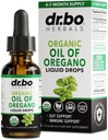Oregano Oil Organic Liquid Drops - 6 Month Supply Organic Oil of Oregano Drops Liquid Tincture Extract, Cleanse, Detox, Immune Support, Digestive Gut Health - Pure Vegan Non-GMO Herbal Tincture 1 oz