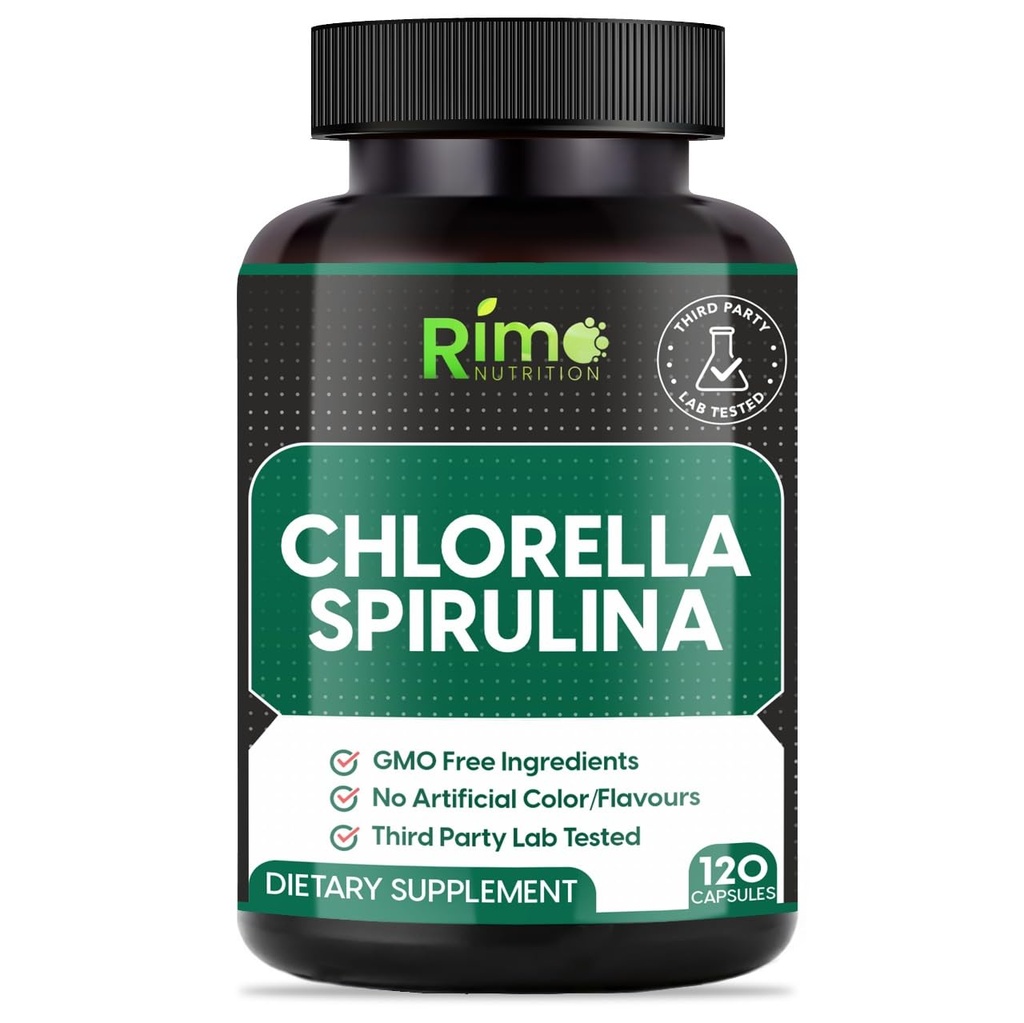 Lab Geteste Spirulina en Chlorella Capsules 1000 mg Per Serving-Puurste Niet-Ir uitgestraalde Blue Green Algen - Beste Raw Vegan Protein - Green Superfood