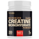 100% Pure Creatine Monohydraat Poeder 200 Servers, Micronized Powder, Muscle Growth, Unflavored, Ideaal voor atleten en fitness liefhebbers, derde partij lab getest, Veganist, 1000 g