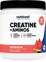 Nutricost Creatine + Aminos 30 Serves (Watermeloen smaak) - 5.000mg Creatine Monohydraat + 5000mg Amino BCAA Blend Per Serving