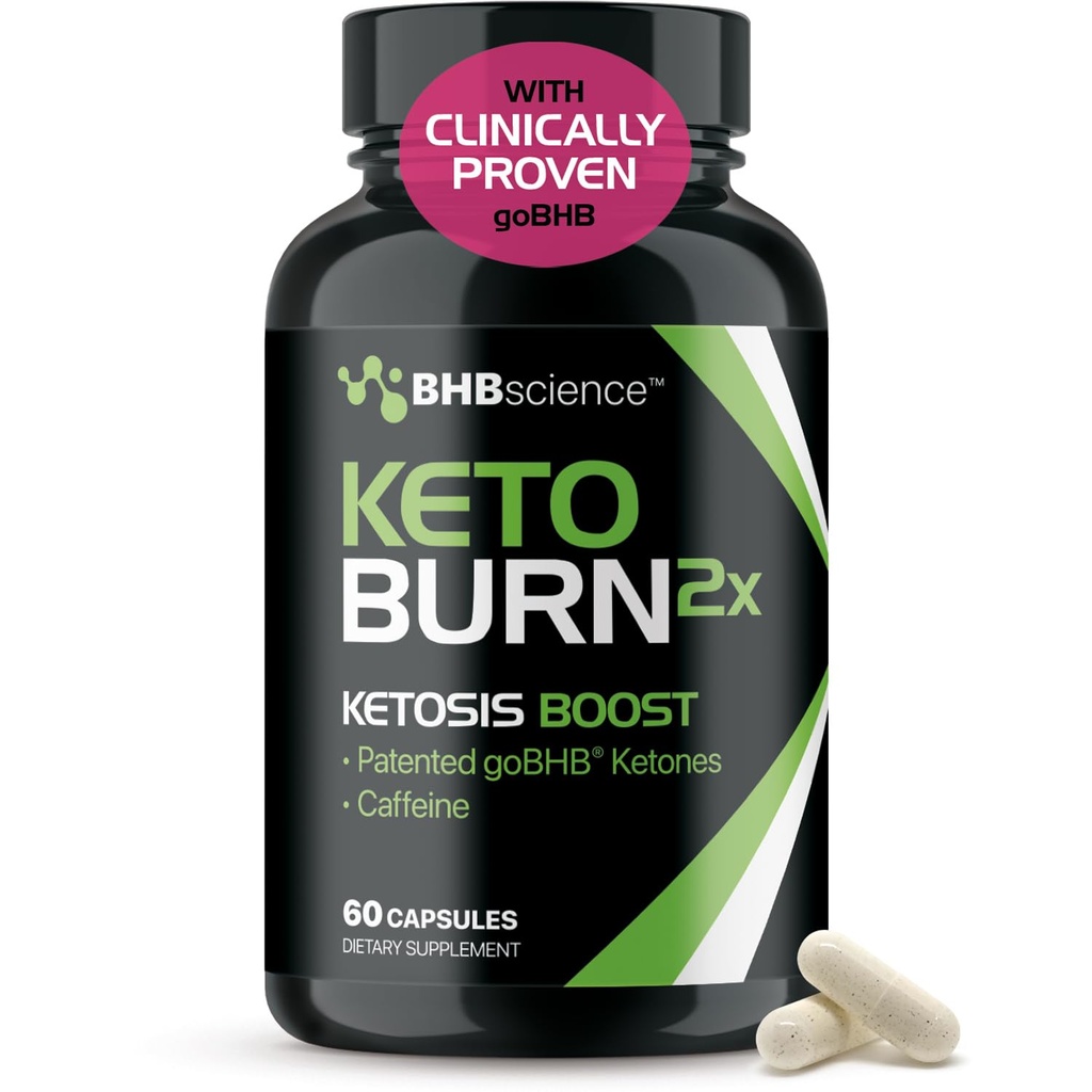 Keto BHB Exogene Ketones Supplement - BHB Science Keto Diet Pillen met gepatenteerde goBHB en Cafeïne voor natuurlijke energie Focus Body Sculpting & Ketosis Support - Vegetarische & niet-GMO (1 maand aanbod)