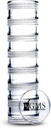 7 Day Medicine Pill Organizer - Stackable Pill Box -Fits Small Tablets & Vitamin Supplements - Keep Your Daily Medicine Organized in One Place - Extra Small - Clear