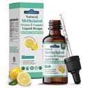 Gemethyleerd B Complex Liquid Drops, 9-in-1 Super B-complex Gemethyleerd Multivitamine w. Methylfolaat B12 TMG Inositol Vitamine C E, Methylvitamine B Complex for Men & Women MTHFR Support