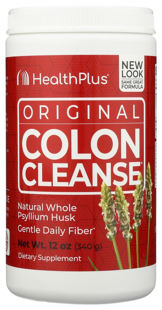 Health Plus The Original Colon Cleanse Plain - Good for Heart - Internal Cleansing - Weight Management - 12 oz (Pack of 4)