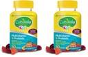 Culturelle Kids Multivitamin + Probiotic for Kids (Ages 2+), Peach-Orange & Mixed Berry Flavor - Digestive Health & Immune Support Gummies with Lutein to Support Eye Health, 60 Count (Pack of 2)