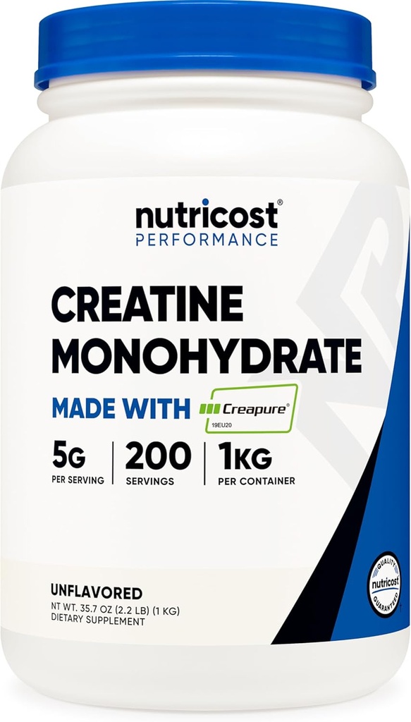 Nutricost Creapure® Creatine Monohydraat Poeder 1KG