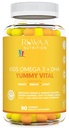 RUWAA NUTRITION Omega 3, DHA, Plant-Based 3 6 9 + Vitamin C: Immune Support, Heart, Brain, Eye & Joint Supplement, Vegetarian, Gluten Free, Non-GMO, 90 Gummies (1)