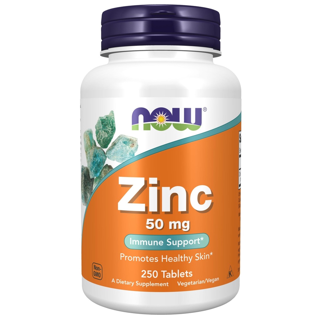 NOW Supplementen, Zink 50 mg, Tabletten 250 Tellen (verpakking van 1)
