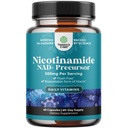 Vitamin B3 Niacinamide 500mg Capsules - Mitochondrial Energy and Potent Skin Supplement - Vitamin B3 Niacin Flush Free and Nicotinamide 500mg - Flush Free Niacin Supplement - 60 Count