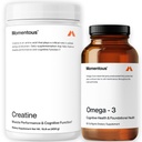 Momenteuze Creatine Monohydraat Poeder & Omega-3 Visolie 1.600 mg - Dagelijks Omega-3 Supplement voor EPA & DHA - Ondersteuningskracht, spierleuning, herstel, & Joint Health - NSF Gecertificeerd voor Sport
