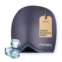MyHalos® Migraine Relief Cap,30% Thicker,2X More Cooling Gel -Stays Colder for Longer, Ice Hat, Ice Pack Head Wrap, Cold Headaches & Migraine Mask - Tension Headache Relief Cap (Gray) FSA|HSA Eligible