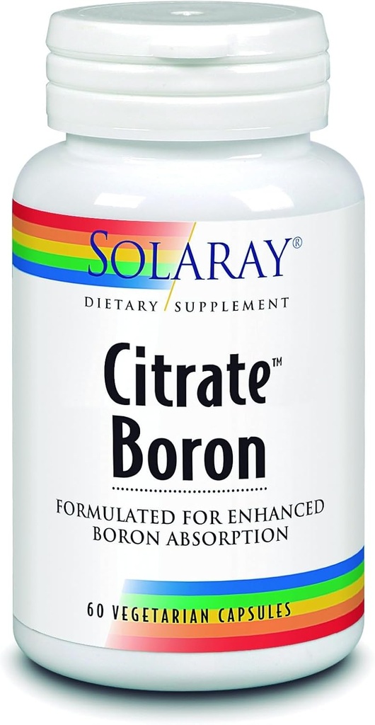 Solaray Biocitrate Boron Supplement, 3mg, 60 Tellen