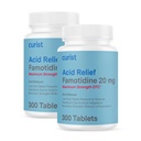 Curist Famotidine 20mg Bulk 2 Pack (600 Count Tablets) Acid Reflux Medicine for Heartburn Relief - OTC Maximum Strength Stomach Acid Reducer - Acid Relief Tablets for Indigestion Heartburn Relief