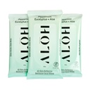 ALŌH Peppermint Eucalyptus + Aloe Sanitizing Hand Wipes - Clean Hands, Clear Mind On The Go Sanitizer for Kids and Adults - Travel Size 3 Pack 20ct Wipes (60 Wipes)