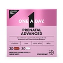 One A Day Prenatal Advanced- Prenatal Vitamins with Folic Acid, Choline, DHA & Iron, Pregnancy Vitamins for Women to Support Baby’s Development, 30+30 Ct (60 Total Set) (Packaging May Vary)