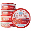 Cannadips - Brain Fuel Variety Pack - Nootropic Cafeine Pouches - 50mg Lion's Mane, 100mg Cafeïne, 50mg L-Theanine, Geen suiker - Clean Energy Brain Fuel for Cognitive Performance, Made in USA (5-PACK)