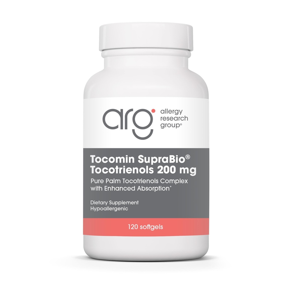 ARG Tocomin SupraBio Tocotrienols 200 mg - 200 mg Mixed Tocotrienols - Supports the Immune System, Metabolic Balance & Liver health - Enhanced Absorption - HypoAllergenic - 120 Servings - 120 Softgels
