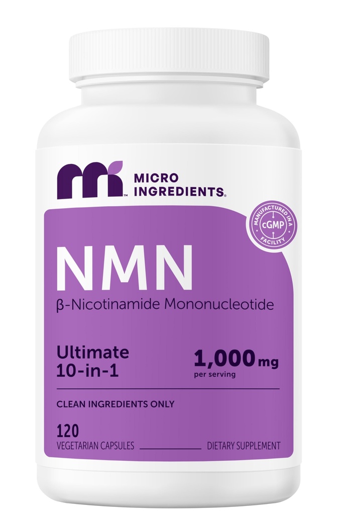 Micro Ingredients NMN Complex 1000mg Per Serving, 120 Veggie Capsules
